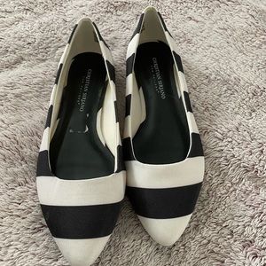 Cute striped black and white  flats
